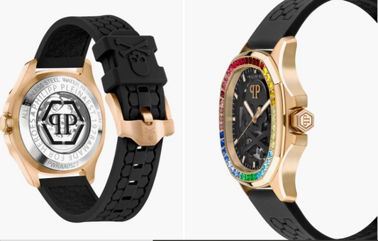 Skeleton Spectre PHILIPP PLEIN Silicone Strap Watch, 42mm